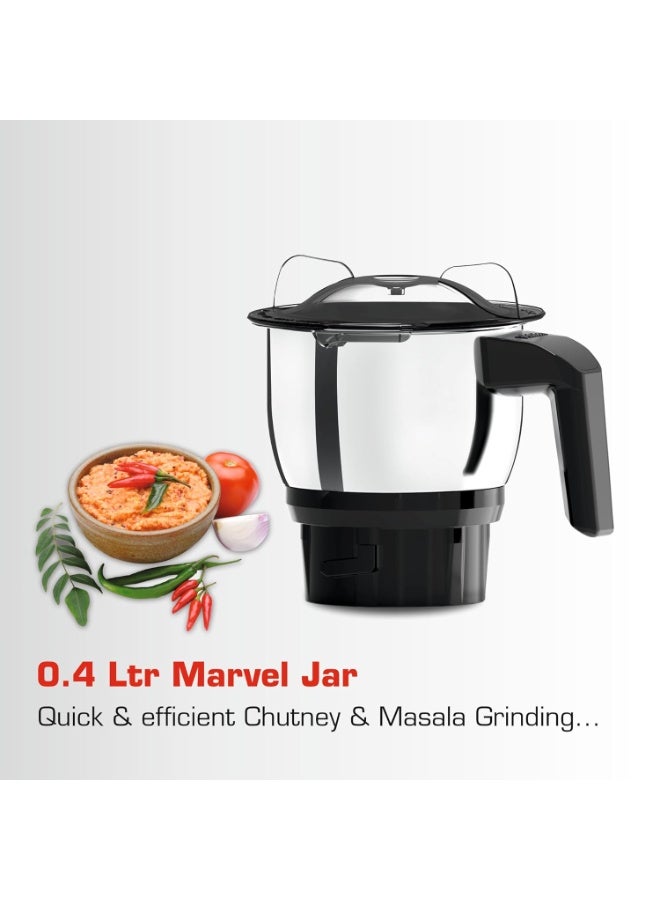 فيديم Vidiem EVA Royal 750W Mixer Grinder with 3 Jars | 750W mixer Grinder | 2 Years Product Warranty & 5 Years Motor Warranty | Red & Black - Image 3